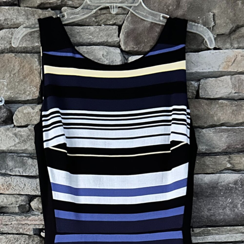 White House Black Market Striped Sheath Dress Size 8
